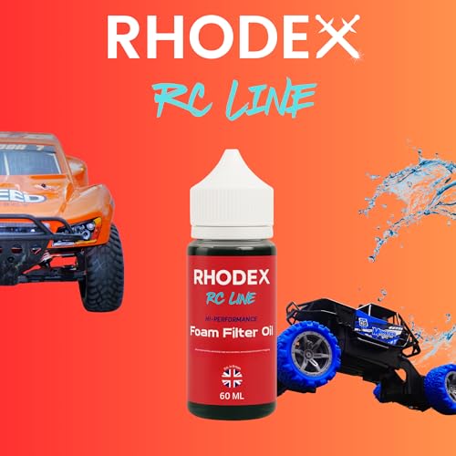Rhodex RC Line Foam Filter Oil - 60ml High-Tack Air Filter Oil for Nitro & Gas RC Cars, Trucks & Buggies | Race-Level Engine Protection