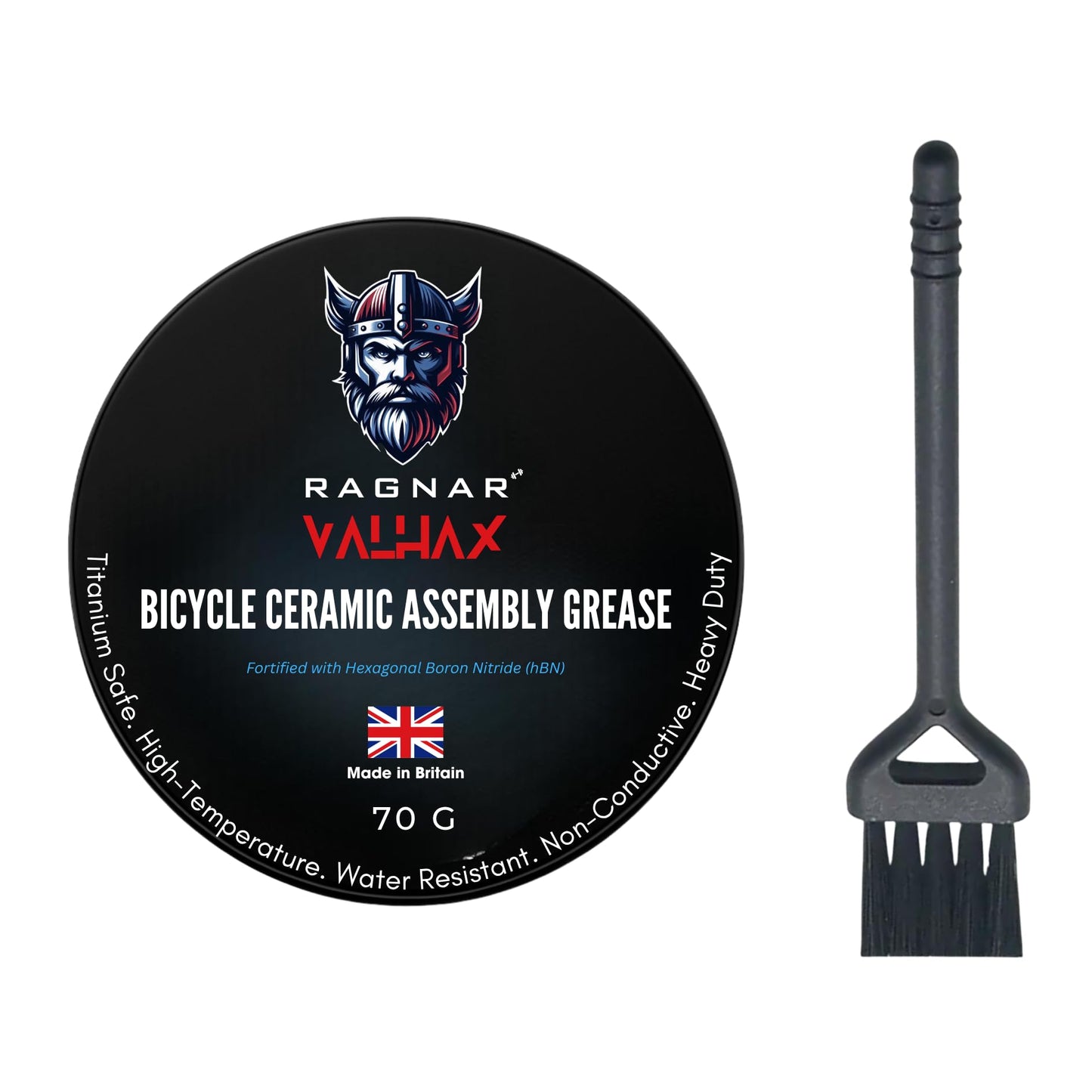 Ragnar Valhax Bike Ceramic Assembly Grease 70g – Titanium-Safe hBN Anti-Seize, Water-Resistant (Made in UK)