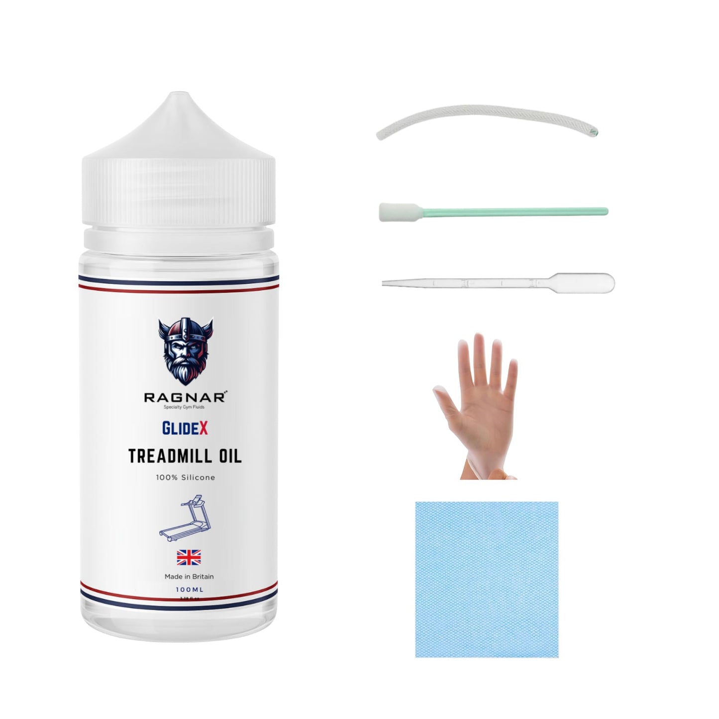 Ragnar GlideX Treadmill Silicone Oil Kit - 100ml, Pure, UK Made Lubricant