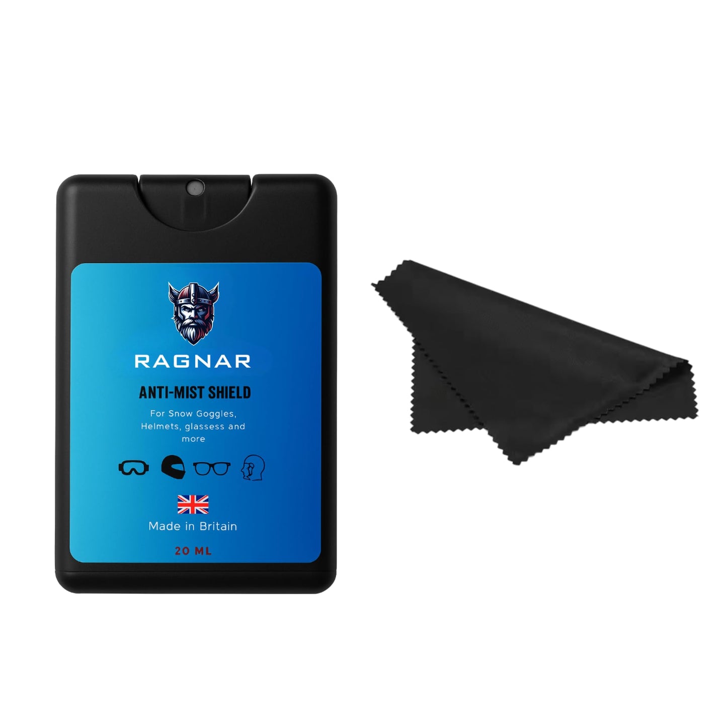Ragnar Anti-Mist Shield – Pocket Anti-Fog Spray for Goggles, Eyeglasses & Visors (20ml)