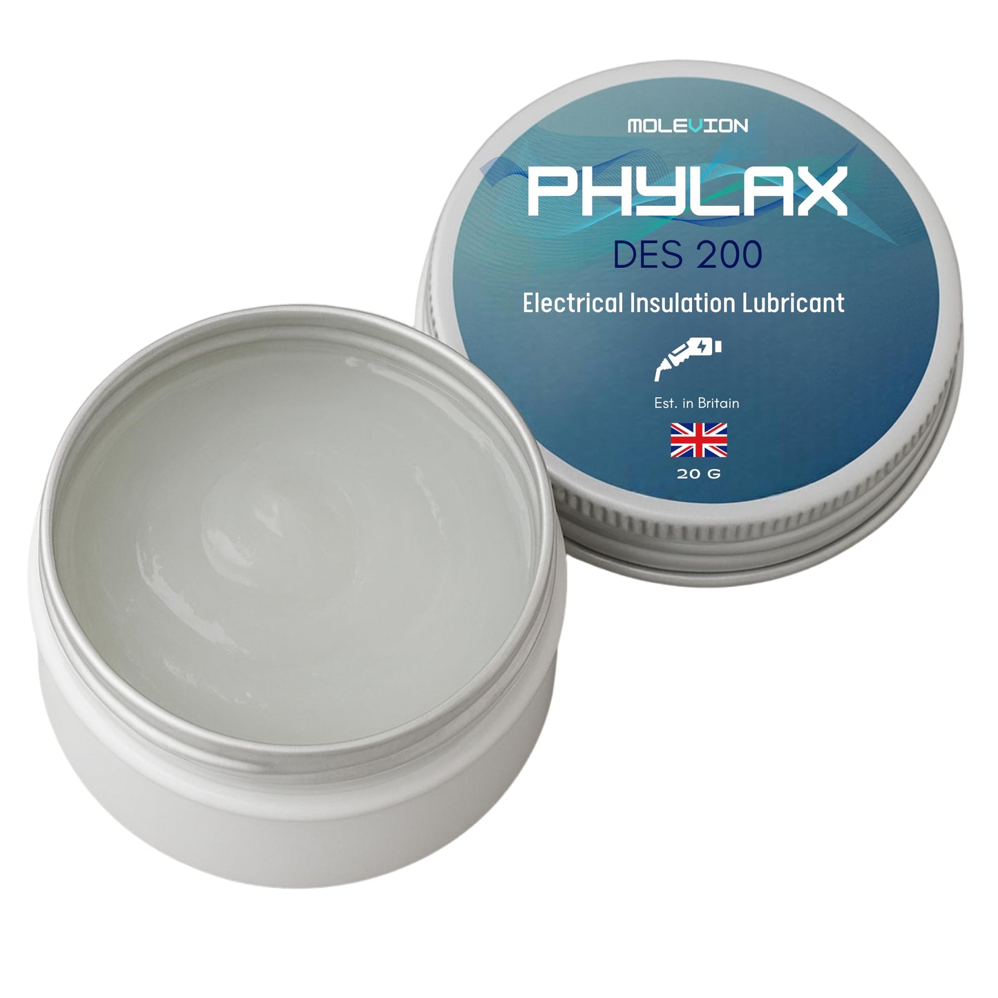 Molevion Phylax DES 200 Dielectric Grease 20g – High Voltage Insulating Lubricant for EV Plugs, Connectors & Terminals