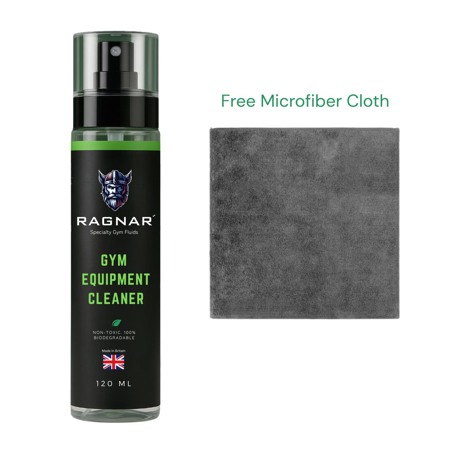Ragnar Gym Equipment & Mat Cleaner Spray – Mineral-Based, No Residue (120ml)