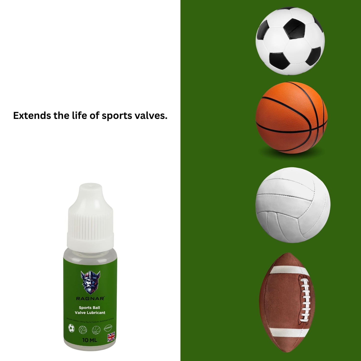 Ragnar Sports Ball Valve Lubricant – Extend Sports Ball Valve Life, 10ml
