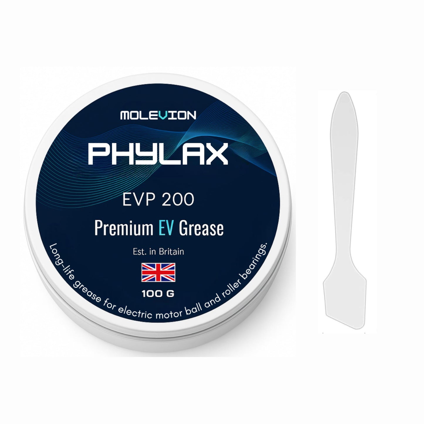 Molevion Phylax EVP 200 EV Grease 100g – Long-Life, High-Temp Synthetic Lubricant for Electric Motors (Tesla Compatible)