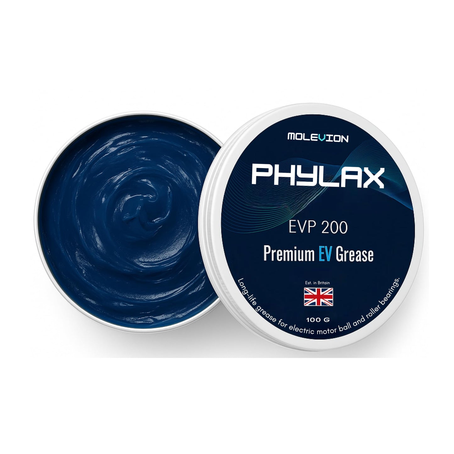 Molevion Phylax EVP 200 EV Grease 100g – Long-Life, High-Temp Synthetic Lubricant for Electric Motors (Tesla Compatible)