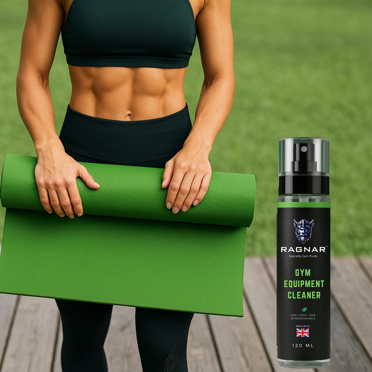Ragnar Gym Equipment & Mat Cleaner Spray – Mineral-Based, No Residue (120ml)