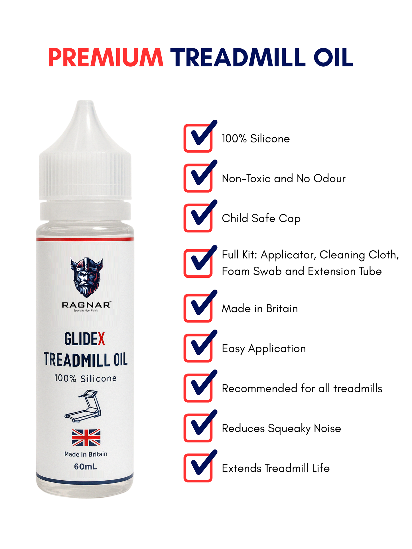 Ragnar GlideX™ Premium Silicone Treadmill Oil 60 mL