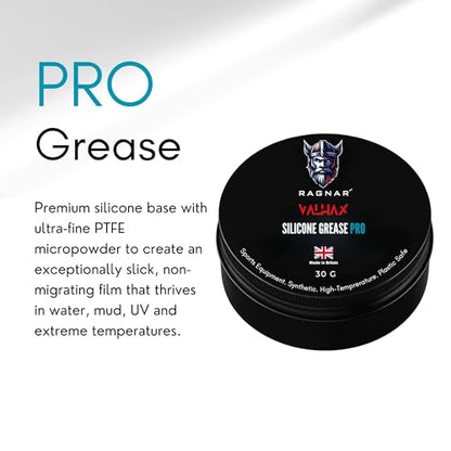 Title:Ragnar Valhax Silicone Grease Pro 30g – PTFE-Enhanced, Ultra-Low Friction Waterproof Grease (Made in UK)