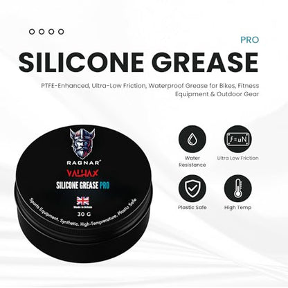 Title:Ragnar Valhax Silicone Grease Pro 30g – PTFE-Enhanced, Ultra-Low Friction Waterproof Grease (Made in UK)