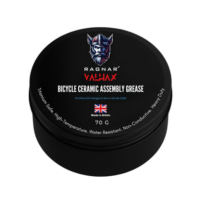 Ragnar Valhax Bike Ceramic Assembly Grease 70g – Titanium-Safe hBN Anti-Seize, Water-Resistant (Made in UK)