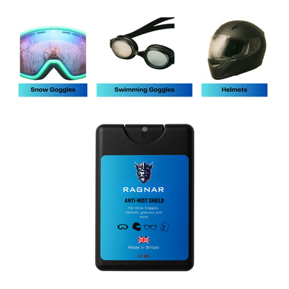 Ragnar Anti-Mist Shield – Pocket Anti-Fog Spray for Goggles, Eyeglasses & Visors (20ml)