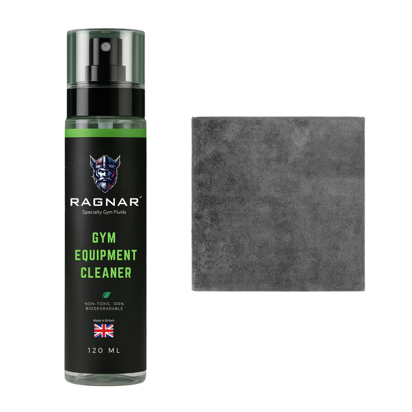 Ragnar Gym Equipment & Mat Cleaner Spray – Mineral-Based, No Residue (120ml)