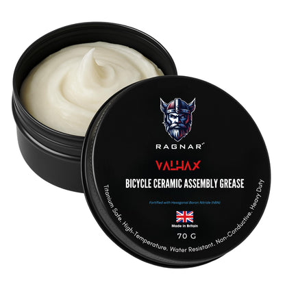 Ragnar Valhax Bike Ceramic Assembly Grease 70g – Titanium-Safe hBN Anti-Seize, Water-Resistant (Made in UK)